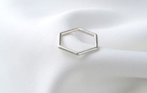 Honeycomb  Ring (925 Silber, kreismattiert)