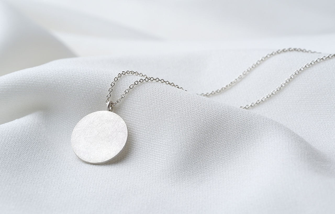 Simple&Round Necklace (925 Silber, kreismattiert)